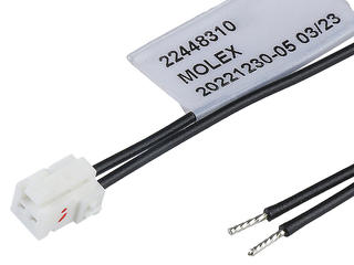 2244831023 - MicroTPA-to-Pigtail Off-the-Shelf (OTS) Cable Assembly, 2.00mm Pitch, Single Row, 300.00mm Length, 2 Circuits, Natural