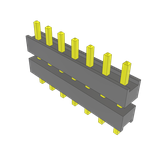 Samtec-ZW-07-07-T-S-250-090 Connector Headers and PCB Receptacles Conn Board Stacker HDR 7 POS 2.54mm Solder ST Top Entry Thru-Hole Bulk