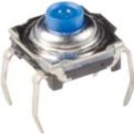 C&K-KSA0V431 LFTR Switch Tactile Switch Tactile OFF Mom SPST Round Button PC Pins 0.01A 32VDC 0.2VA 1000000Cycles 3N Bracket Mount/Through Hole Bulk