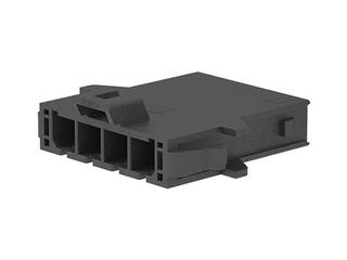 2138141104 - Mega-Fit Plug Housing, Single Row, 4 Circuit, UL 94V-0, Glow-Wire Capable, Panel Mount