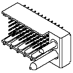 Molex-73644-0205 Connector Backplane Conn Hard Metric HDR 72 POS 2mm Press Fit ST Thru-Hole HDM® Tube