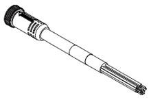 1300080187 - Mini-Change C-Size Single-Ended Cordset, 12 Poles, Female (Straight) to Pigtail, 16 AWG, PVC Cable, 5.0m (16.40') Length