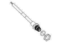 1200990013 - PROFIBUS Receptacle, 5 Poles, Male (Straight) to Lead, 1.0m (3.28') Length