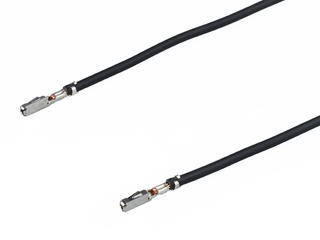 2262081212 - Pre-Crimped Lead MOX Female-to-MOX Female, Gold (Au) Plating, 150.00mm Length, 20 AWG, Black