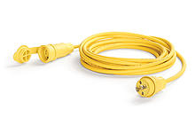 1301430270 - Watertite Extreme Cordset, 10 Gauge SOOW, 3 Pole/4 Wire, Cordset, Length  7.62m (25.0'), NEMA L14-30, 125V/250V