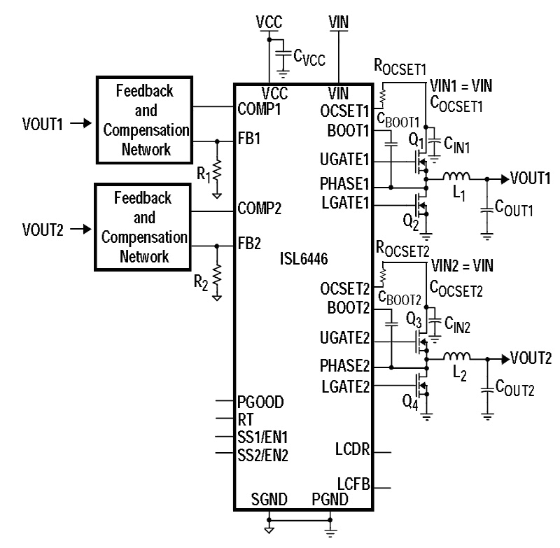 ISL6446 Functional Diagram