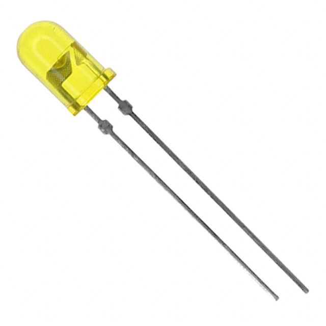T-1-3^4 Clear Yellow Round Domed-Top LED Radial