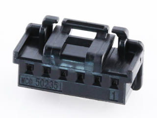 5023510601 - DuraClik Wire-to-Board Receptacle Housing, Single Row, 6 Circuits, Black