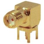 Mueller Electric-BU-1420701301 Connector RF Conn SMA 0Hz to 18GHz 50Ohm Solder RA Thru-Hole RCP Gold