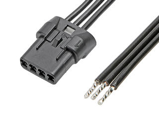 2153111032 - Mizu-P25 Female-to-Pigtail Off-the-Shelf (OTS) Cable Assembly, 2.50mm Pitch, Waterproof, Single Row, 300.00mm Length, Tin (Sn) Plating, 3 Circuits, Black