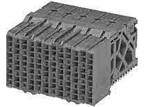 1705301022 - Impact 85 Ohm Plus 3 Pair Right-Angle Daughtercard, Unguided, 12 Columns, 108 Circuits, Plated Through Hole Dimension 0.39mm, Lead Free