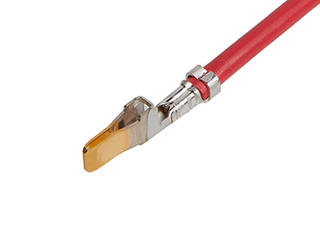 2174822223 - Pre-Crimped Lead Mini-Fit Sr. Male-to-Mini-Fit Sr. Male, Gold (Au) Plating, 225.00mm Length, 8 AWG, Red