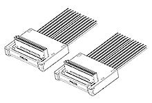 2002272002 - Nano-Pitch I/O Right-Angle-to-Nano-Pitch I/O Right-Angle Cable Assembly, 8x, 76 Circuits, 34 AWG, with Latches, 0.30m Length