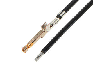 2174711201 - Pre-Crimped Lead Ultra-Fit Female-to-Pigtail, Gold (Au) Plating, 75.00mm Length, 20 AWG, Black 2174711201 - Pre-Crimped Lead Ultra-Fit Female-to-Pigtail, Gold (Au) Plating, 75.00mm Length, 20 AWG, Black