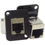 Switchcraft-EHRJ45P6S Connector Telephone and Telecom Conn RJ-45 Adapter F/F 8/8 POS ST Panel Mount 1/1 Port Cat 6