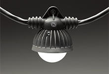 1301110100 - LED String Light, 10 Light Engines, 12/3 SJTW Cable, 140W, NEMA 5-15 Plug and Receptacle, 30.48m (100.0') Overall Length