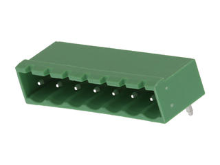 395326007 - 5.08mm Pitch Eurostyle Right-Angle PCB Header, Green Housing, 7 Circuits