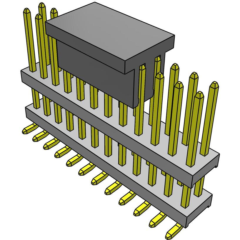 Samtec-TW-12-06-F-D-310-SM-P-TR Connector Headers and PCB Receptacles Conn Board Stacker HDR 24 POS 2mm Solder ST Top Entry SMD T/R
