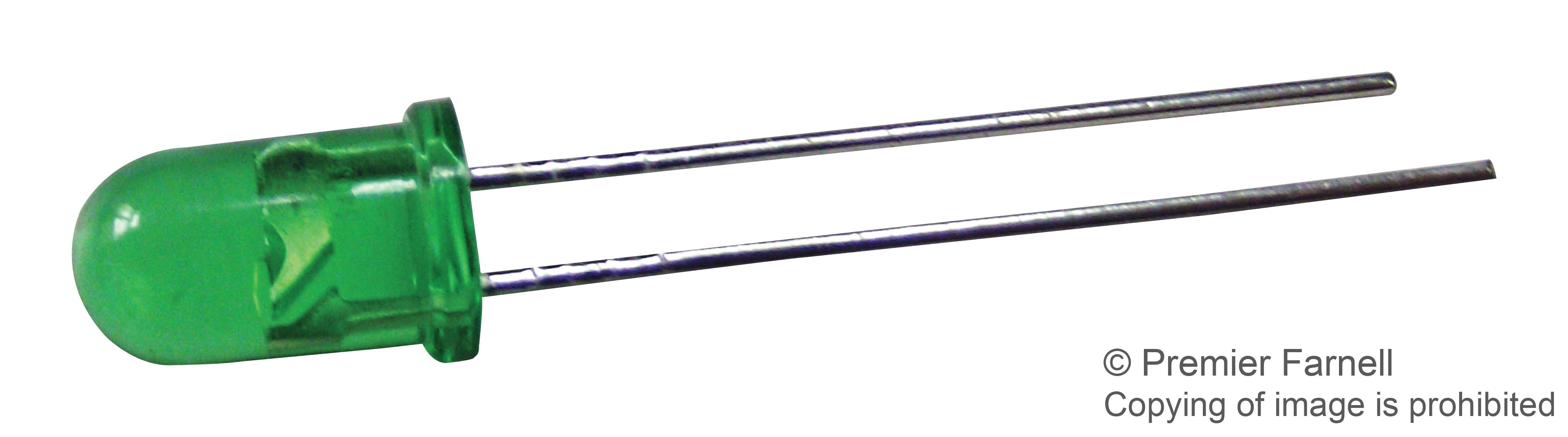 LED Uni-Color Yellow Green 563nm 2-Pin T-1 3/4 Bulk