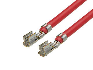 2175102124 - Pre-Crimped Lead KK Plus 250 Female-to-KK Plus 250 Female, Tin (Sn) Plating, 300.00mm Length, 22 AWG, Red