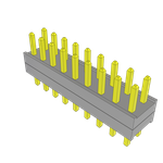 Samtec-TW-09-01-G-D-120-090 Connector Headers and PCB Receptacles Conn Board Stacker HDR 18 POS 2mm Solder ST Top Entry Thru-Hole Bulk
