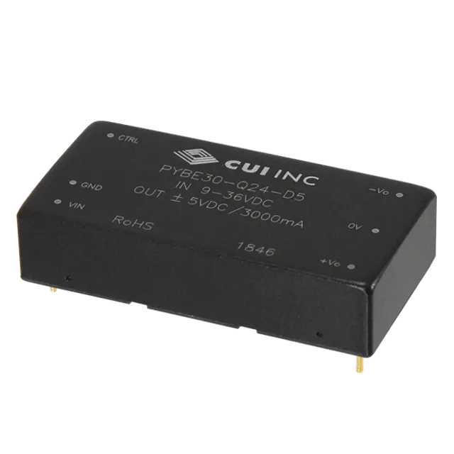 CUI Inc-PYBE30-Q24-S5 DC to DC Converter and Switching Regulator Module Module DC-DC 24VIN 1-OUT 5V 6A 30W 6-Pin DIP Module Tube