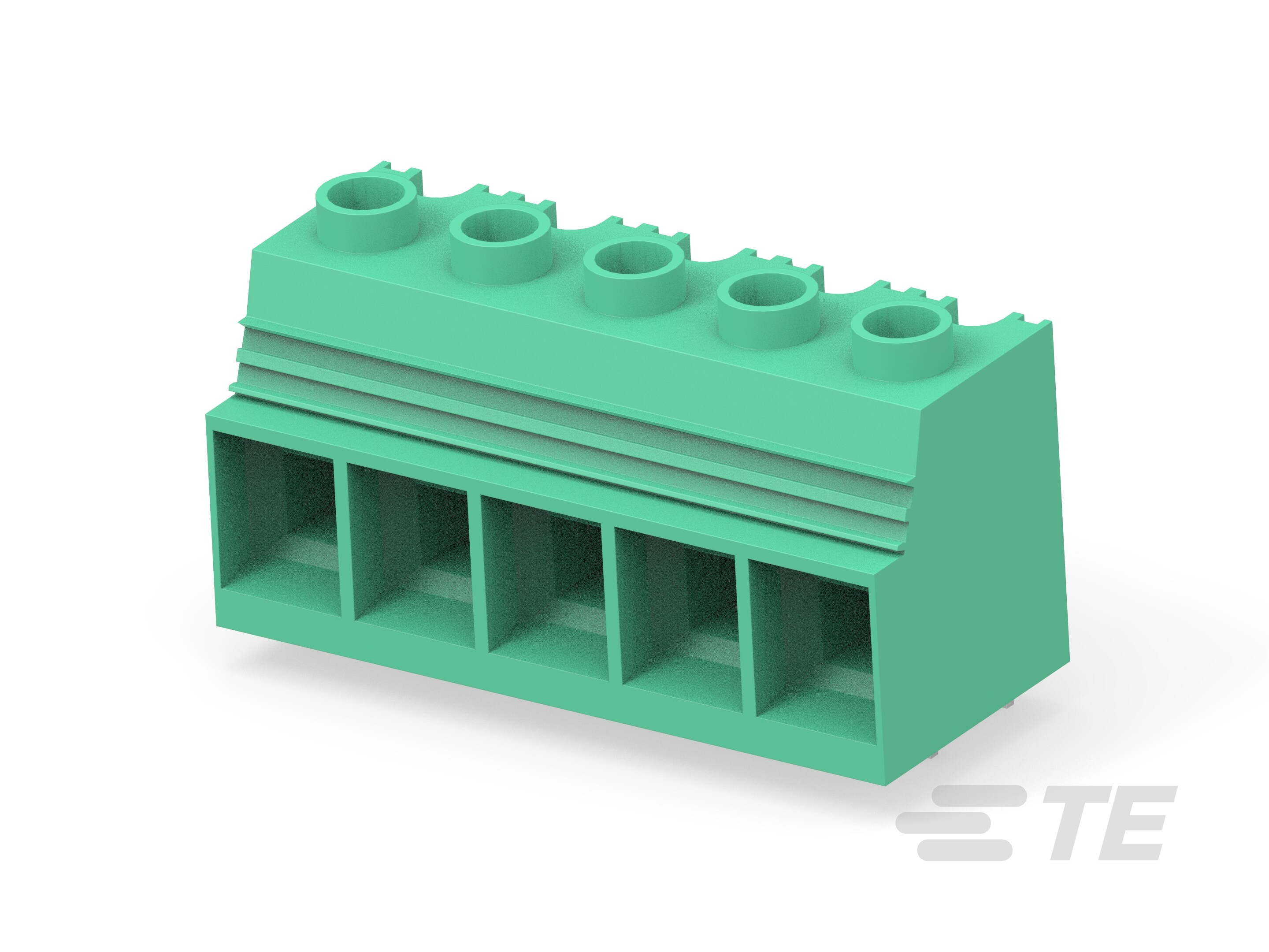 Power Connector, 15.0mm, Green, 5 posn-1986242-5 Power Connector, 15.0mm, Green, 5 posn-1986242-5