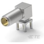 TE Connectivity-619540-1 Connector RF Conn SMA 0Hz to 3GHz 50Ohm Solder RA Thru-Hole F Gold Tray