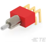 TE Connectivity-A201MD9AB04 Switch Toggle Switch Toggle ON None ON DPDT Short Bat Lever PC Pins 20VAC 20VDC 0.4VA PC Mount with Bracket Bulk