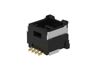 2132270831 - 1.50mm Pitch CLIK-Mate Wire-to-Board PCB Receptacle, Dual Row, Surface Mount, Vertical, 0.38µm Gold (Au) Plating, 8 Circuits, Black