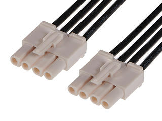 2162901043 - Standard .093" Female-to-Standard .093" Female Off-the-Shelf (OTS) Cable  Assembly, Single Row, 600.00mm Length, Tin (Sn) Plating, 4 Circuits, Natural