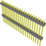 Samtec-EW-22-20-T-S-700 Connector Headers and PCB Receptacles Conn Board Stacker HDR 22 POS 2.54mm Solder ST Top Entry Thru-Hole Bulk