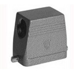 TE Connectivity-1106452-5 Backshells Hood 6 Shell Size Silver Aluminum Die Cast Box