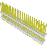 Samtec-HW-25-11-G-D-415-090 Connector Headers and PCB Receptacles Conn Board Stacker HDR 50 POS 2.54mm Solder ST Top Entry Thru-Hole Bulk