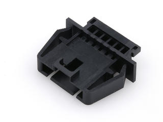 701075040 - SL Wire-to-Wire Panel Mount Crimp Housing, Single Row, Panel Mount Plug with TPA Feature, 6 Circuits, Black