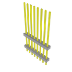 Samtec-TW-08-12-L-S-365-120 Connector Headers and PCB Receptacles Conn Board Stacker HDR 8 POS 2mm Solder ST Top Entry Thru-Hole Bulk