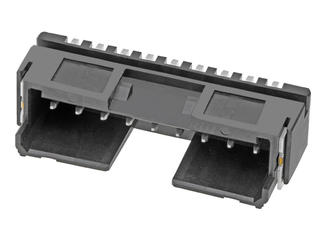 2159321171 - 2.50mm Pitch, Mini-Lock PCB Header, Single Row, Right-Angle, Surface Mount, Tin Plating, 11 Circuits, Black, Tape and Reel