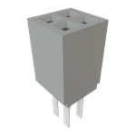 Samtec-SFMC-102-01-S-D Connector Headers and PCB Receptacles Conn Socket Strip SKT 4 POS 1.27mm Solder ST Top Entry Thru-Hole Layer