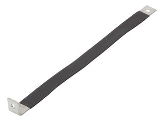 2076025047 - Grounding Jumper with Insulation, Right-Angle-to-Flat, 24x5/30 Braid Type, 152.00mm Length