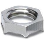 PHOENIX CONTACT-1411267 Cable Accessories EMV nut, Brass, nickel-plated, for threads M12 x 1.5, color silver