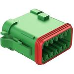 Amphenol-AT06-12SC-EC01 Connector Discrete Wire Housing Conn Housing PL 12 POS Crimp ST Cable Mount Green