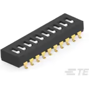 TE Connectivity-5-1825059-3 Switch DIP Switch DIP OFF ON SPST 10 Flush Slide 0.1A 24VDC Gull Wing 2.54mm SMD T/R