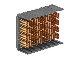 1713151608 - Impel 90 Ohm, 4 Pair Vertical Backplane Header, 1.90mm Pitch, Unguided, Open Endwalls, 16 Columns, 128 Circuits, Pin Length 5.50mm, Plated Through Hole Dimension 0.36mm