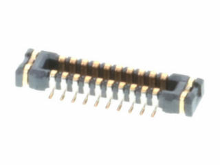5024302030 - SlimStack Board-to-Board Plug, 0.40mm Pitch, Surface Mount, Dual Row, Vertical Stacking, 1.00mm Stacking Height, with Solder Tabs, with Vacuum  Tape, 20 Circuits