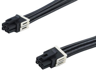 2261991062 - Micro-Fit+ Female-to-Micro-Fit+ Female Off-the-Shelf (OTS) Cable Assembly, Dual Row, 150.00mm Length, Tin (Sn) Plating, 16 AWG, 6 Circuits, Black