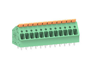 2249290012 - 5.00mm Pitch Lever Activated Fixed Mount PCB Terminal Block, 35° Wire Entry, 12 Circuits