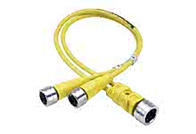 1200800075 - Micro-Change (M12) to Ultra-Lock (M12) Double-Ended Cordset, 4 Poles, Male (Straight) to Female (Straight), 22 AWG, TPE Cable, 4.0m (13.12') Length