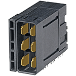 Molex-0783531001 Connector Backplane Conn Daughter Card HDR 6 POS 5.2mm Press Fit RA Thru-Hole Impact™ Tray