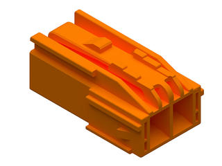 2069972200 - CP-4.5 Plug Housing, 4.50mm Pitch, Dual Row, 2 Circuits, Orange, Glow-Wire Capable