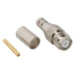 Amphenol RF-182113 Connector RF Conn Mini-UHF 0Hz to 2GHz 50Ohm Crimp ST Cable Mount F Gold